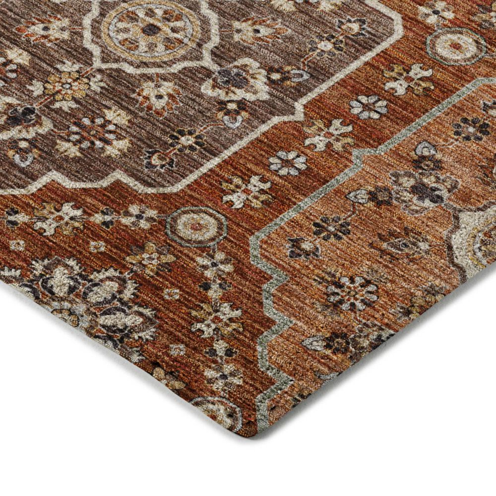 Dalyn Rug Company Silk Road Paprika, Copper, Gold, Sage, Navy and Copper 6&#39;6&quot; x 9&#39;6&quot; Area Rug, , large