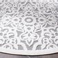 Safavieh Cabana CBN662A 8" Round Ivory and Grey Indoor/Outdoor Area Performance Rug, , large
