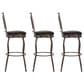 Linon Home Decor Townsend Adjustable Swivel Bar Stool with Dark Chocolate Cushion in Dark Brown (Set of 3), , large