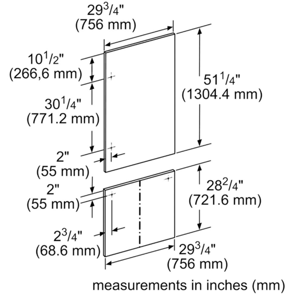 Thermador 30&quot; Panel Set for T30IB800SP in Stainless Steel, , large