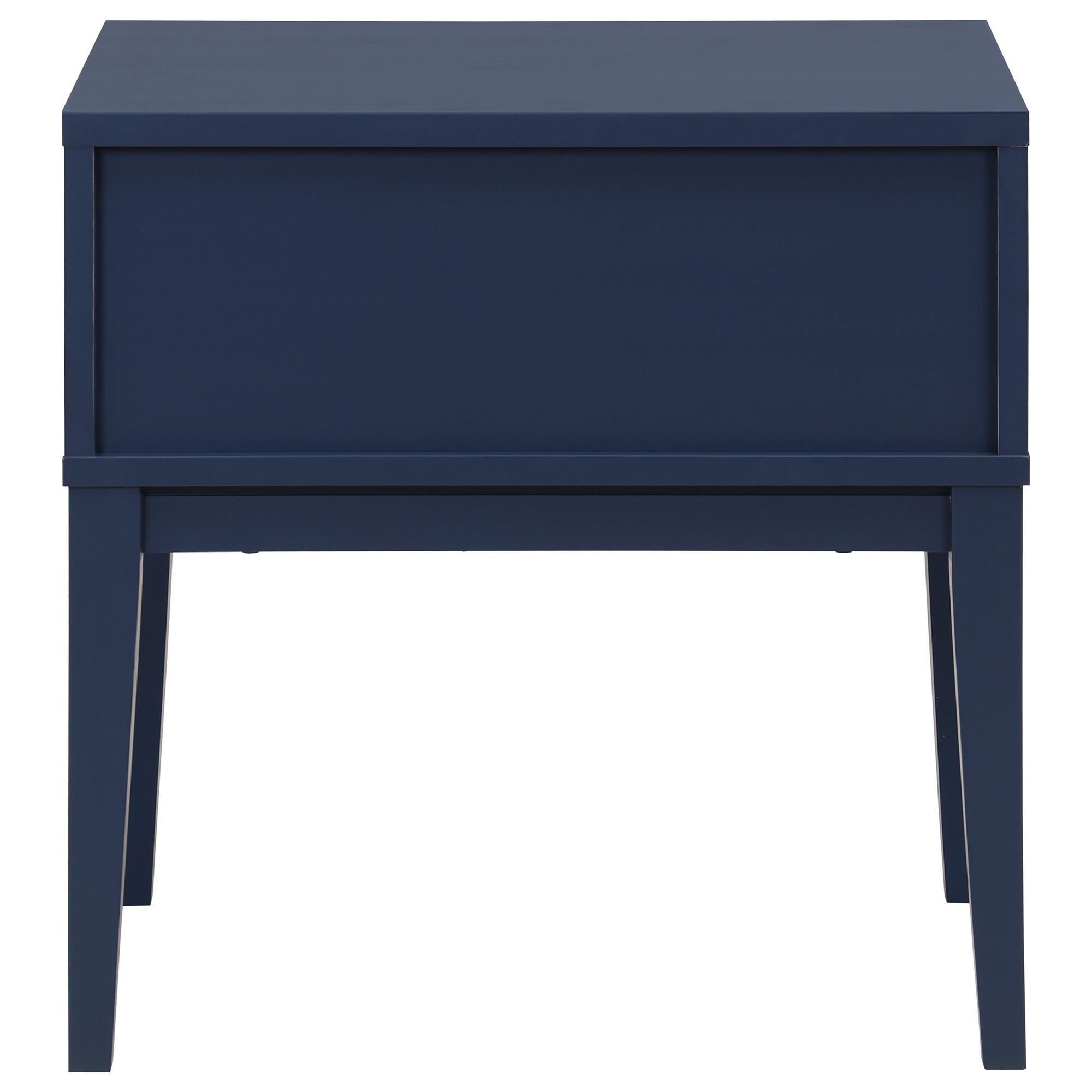 Blue Night by Jason DeLancey…インテリアフレーム Safavieh Fidia 1-Drawer Nightstand in Navy Blue