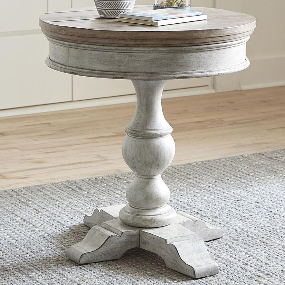 Belle Furnishings Heartland Chairside Table in Antique White, , large