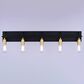 Vaxcel Seward Park 5-Light Bathroom Vanity in Black and Satin Brass, , large