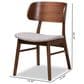 Baxton Studio Alston Side Chair with Grey Cushion in Walnut Brown (Set of 2), , large