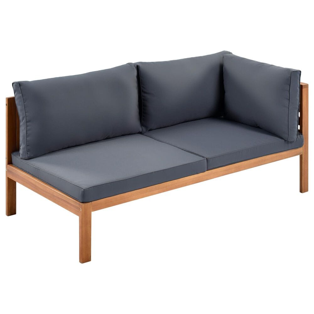 Hearth and Haven 4-Piece Outdoor Sectional Set in Gray, , large