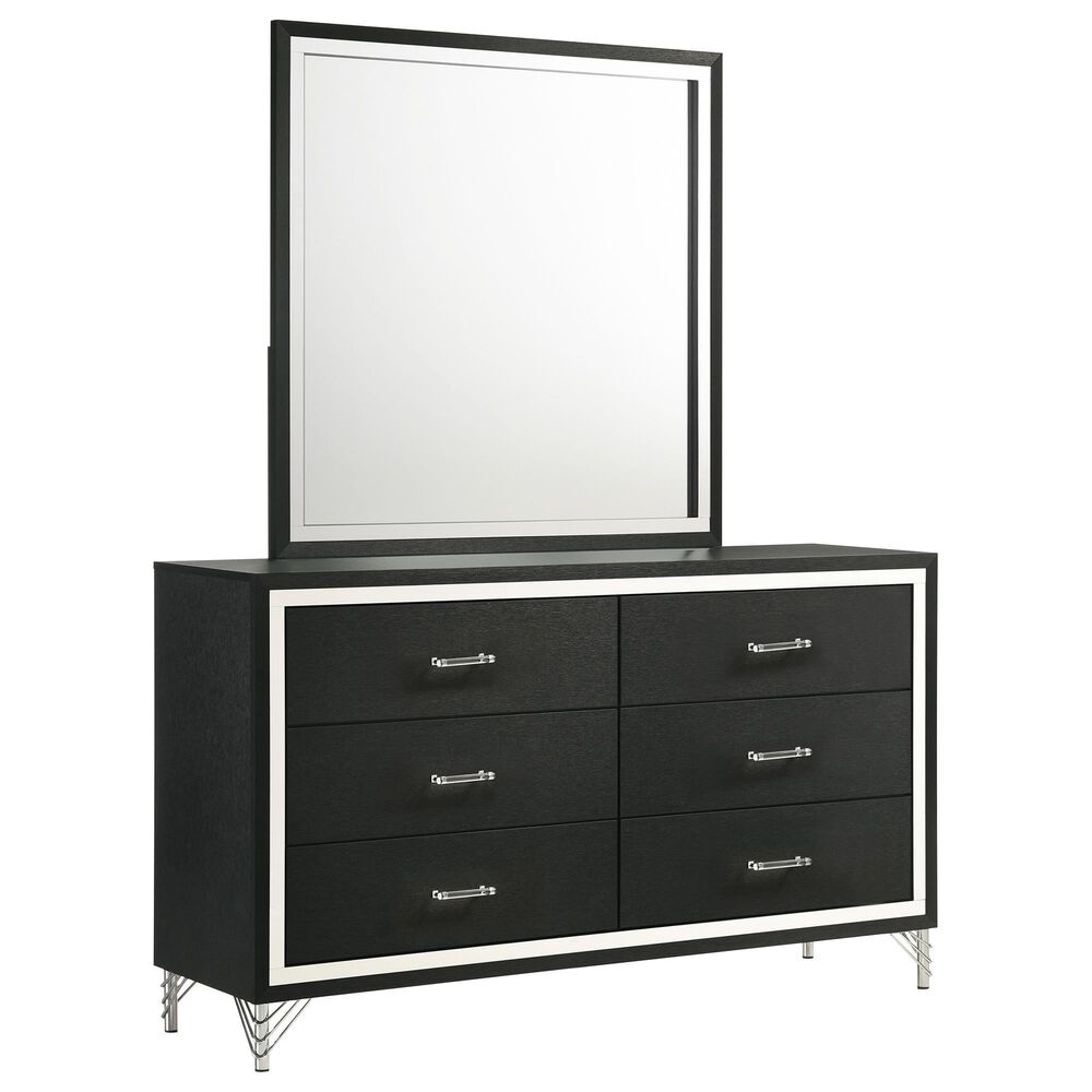 Coaster Tisdall and Lucia 3-Piece Queen Bedroom Set in Black and Chrome, , large