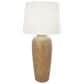 Maple and Jade 35" Ceramic Table Lamp with Cream Linen Shade in Brown, , large