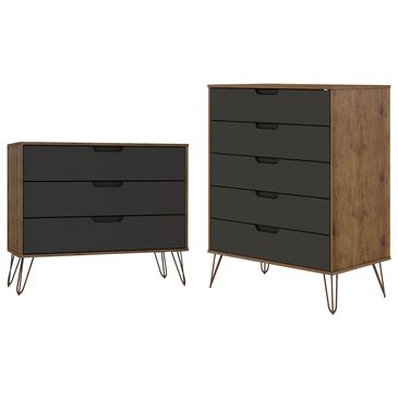 Dayton Rockefeller 2-Piece Dresser Set in Nature/Textured Grey, , large