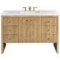 James Martin Vanities Hudson 48" Single Bathroom Vanity in Light Natural Oak with 3 cm Arctic Fall Solid Surface Top and Rectangular Sink, , large