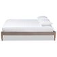 Baxton Studio Laure Queen Platform Bed Frame in Weathered Grey, , large