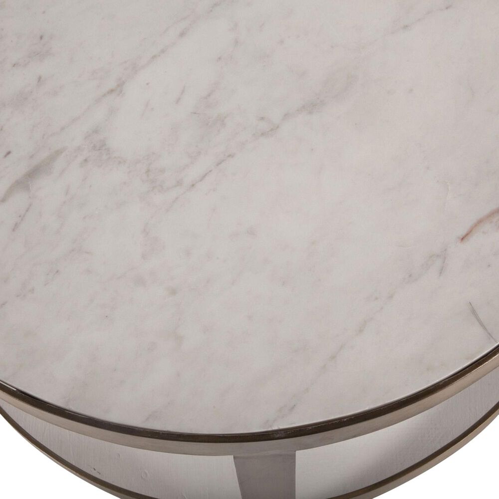 Home Trends &amp; Design Michaelangelo Side Table in White and Antique Bronze &#40;Set of 2&#41;, , large