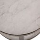 Home Trends & Design Michaelangelo Side Table in White and Antique Bronze (Set of 2), , large