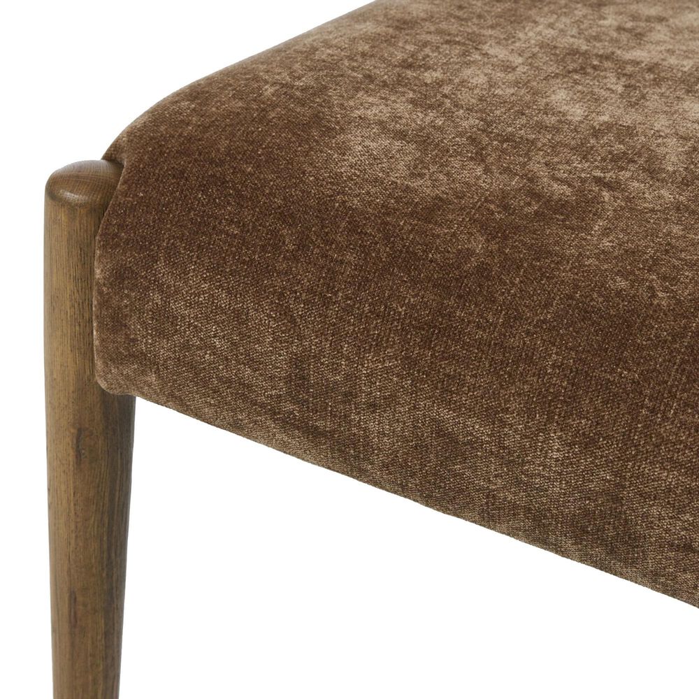Four Hands Jayla Armless Dining Chair with Altair Mushroom Fabric in Toasted Oak, , large