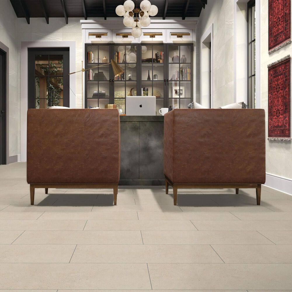 Dal-Tile Haut Monde Nobility White 12&quot; x 24&quot; Polished Porcelain Tile, , large