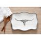 Pampa Bay Longhorns Small Tray in White and Silver, , large