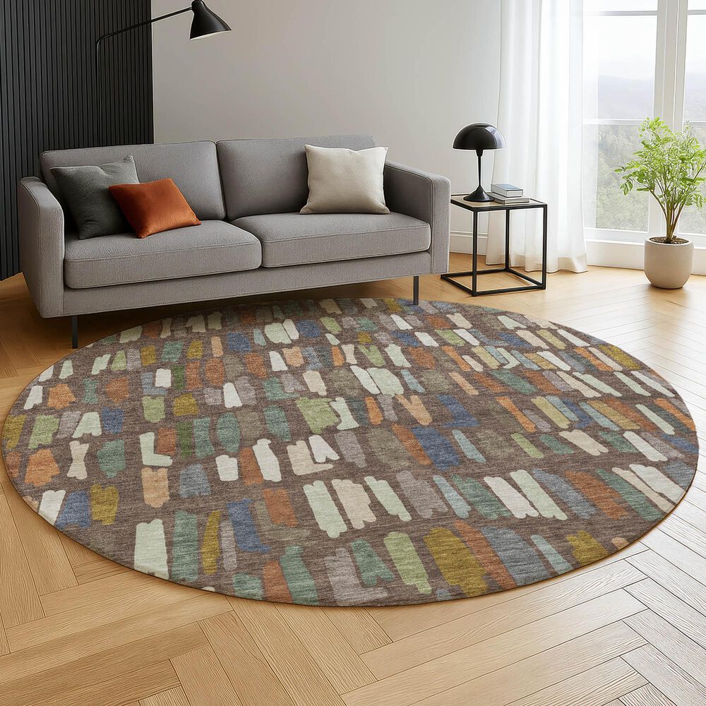 Dalyn Rug Company Kenner KN5 Chocolate 8' Round Area Rug, , large