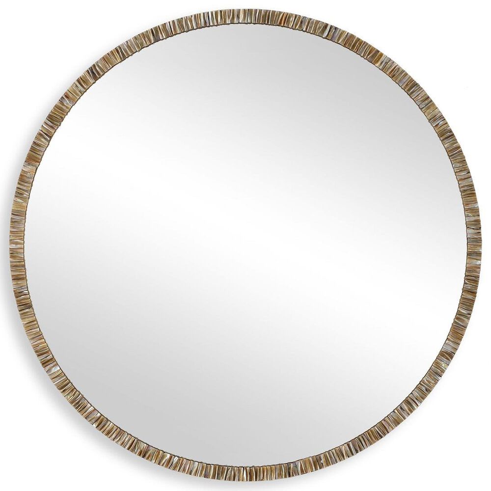 Uttermost Odeon Round Wall Mirror in Bronze, , large