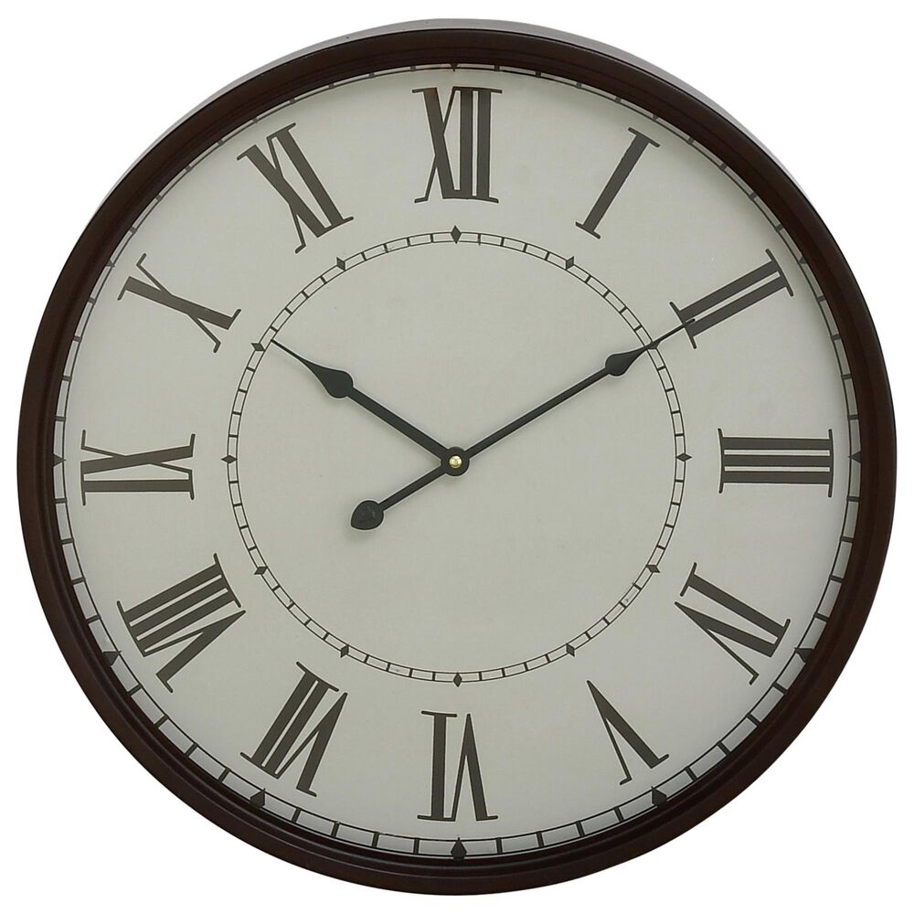 Maple and Jade 20" Wall Clock in Black and White, , large