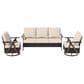 Sunwell Garden 3-Piece Patio Chat Set in Beige, , large