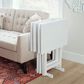 Linden Boulevard Taneli Tray Table Set with Stand in White (Set of 4), , large