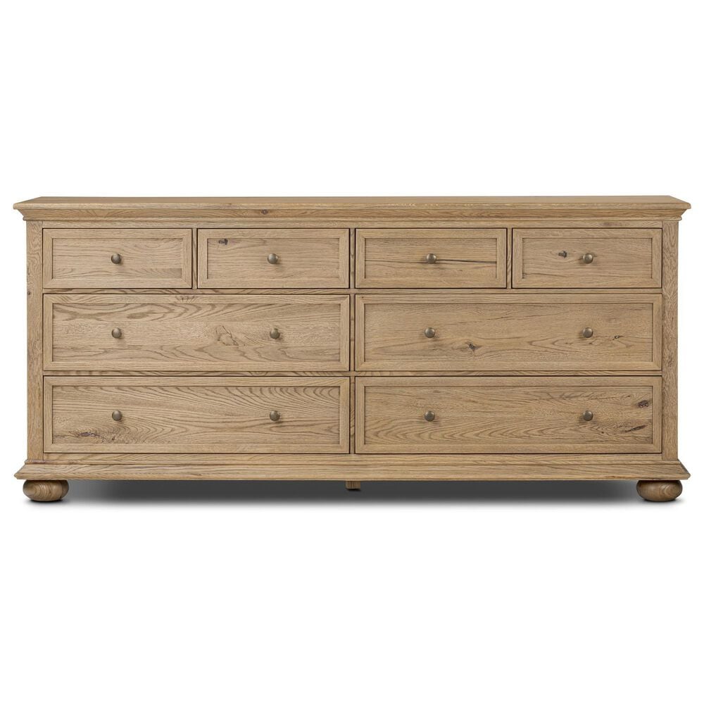 Four Hands Geoffrey 8-Drawer Dresser in Worn Oak, , large