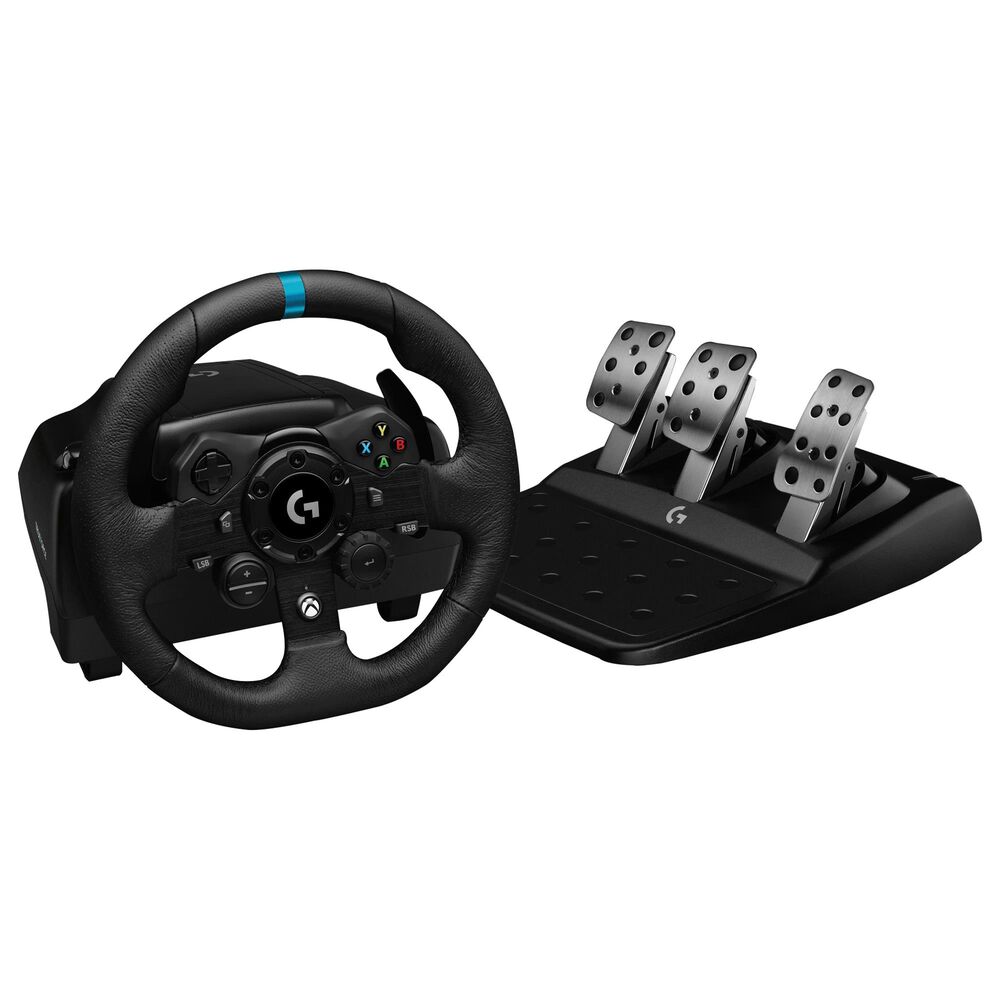 Logitech G923 Racing Wheel and Pedals in Black - Xbox One, , large