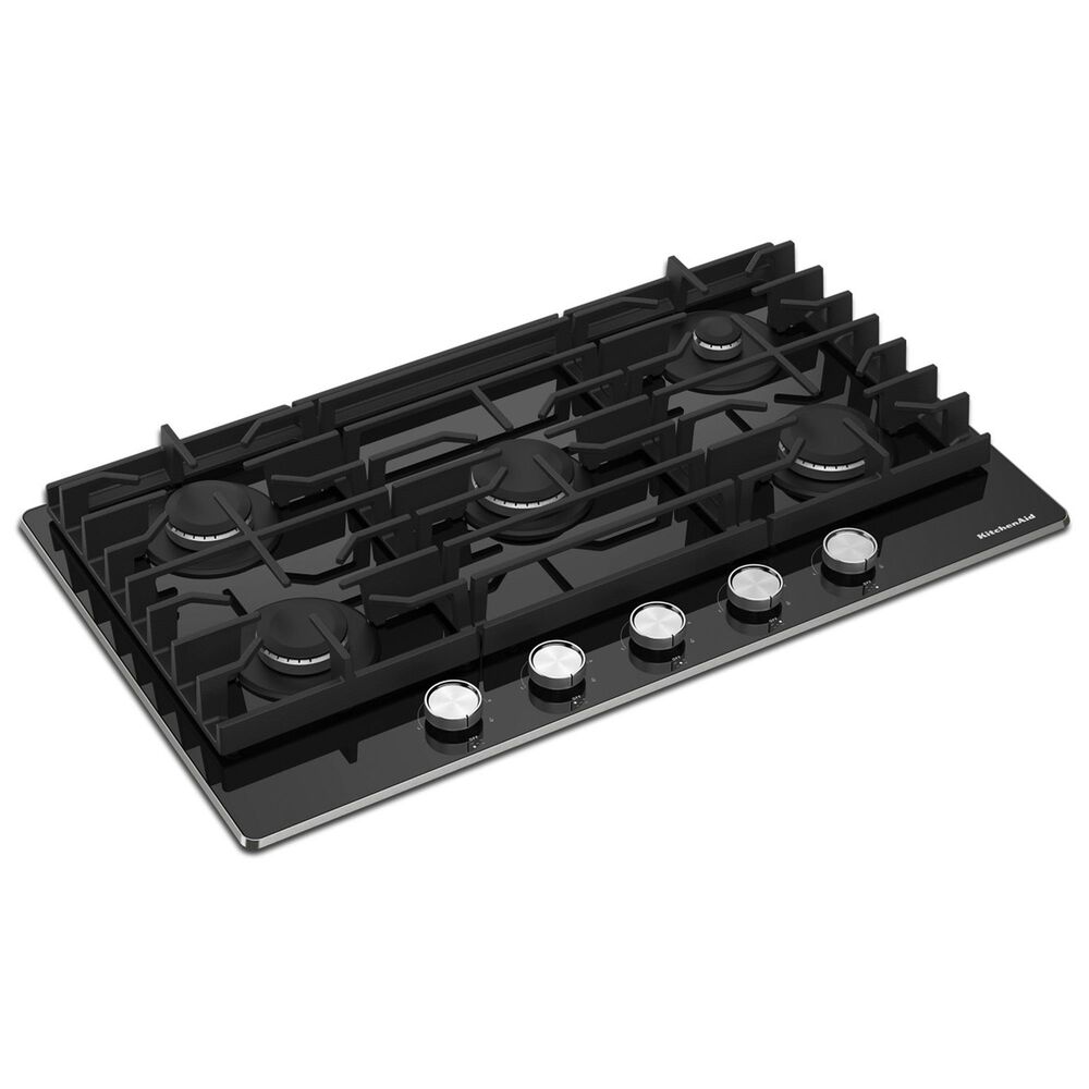 KitchenAid 36&quot; 5-Burner Gas Cooktop in Black, , large