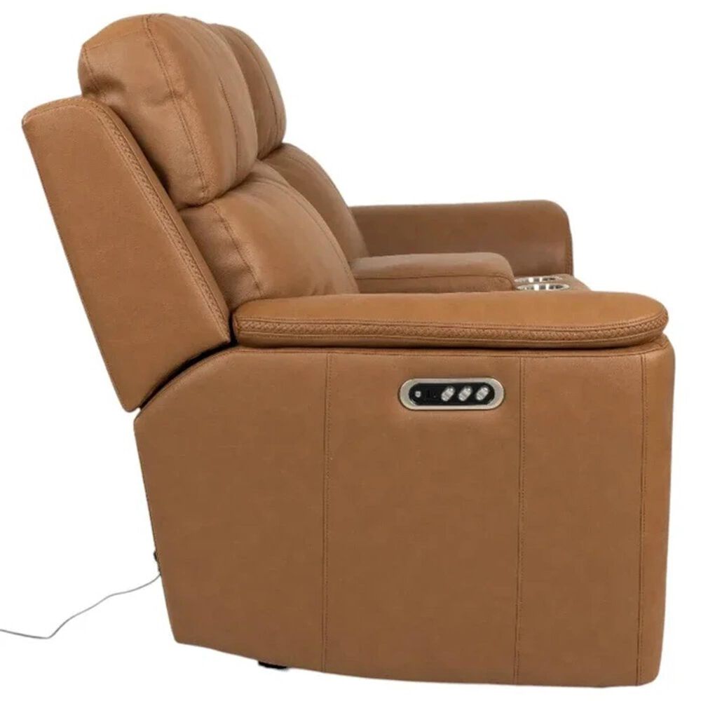 Mayberry Hill Mustang Power Reclining Loveseat in Aline Butternut, , large