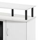 HOMLUX 47" TV Stand with Electric Fireplace and 2 Doors in White and Black, , large