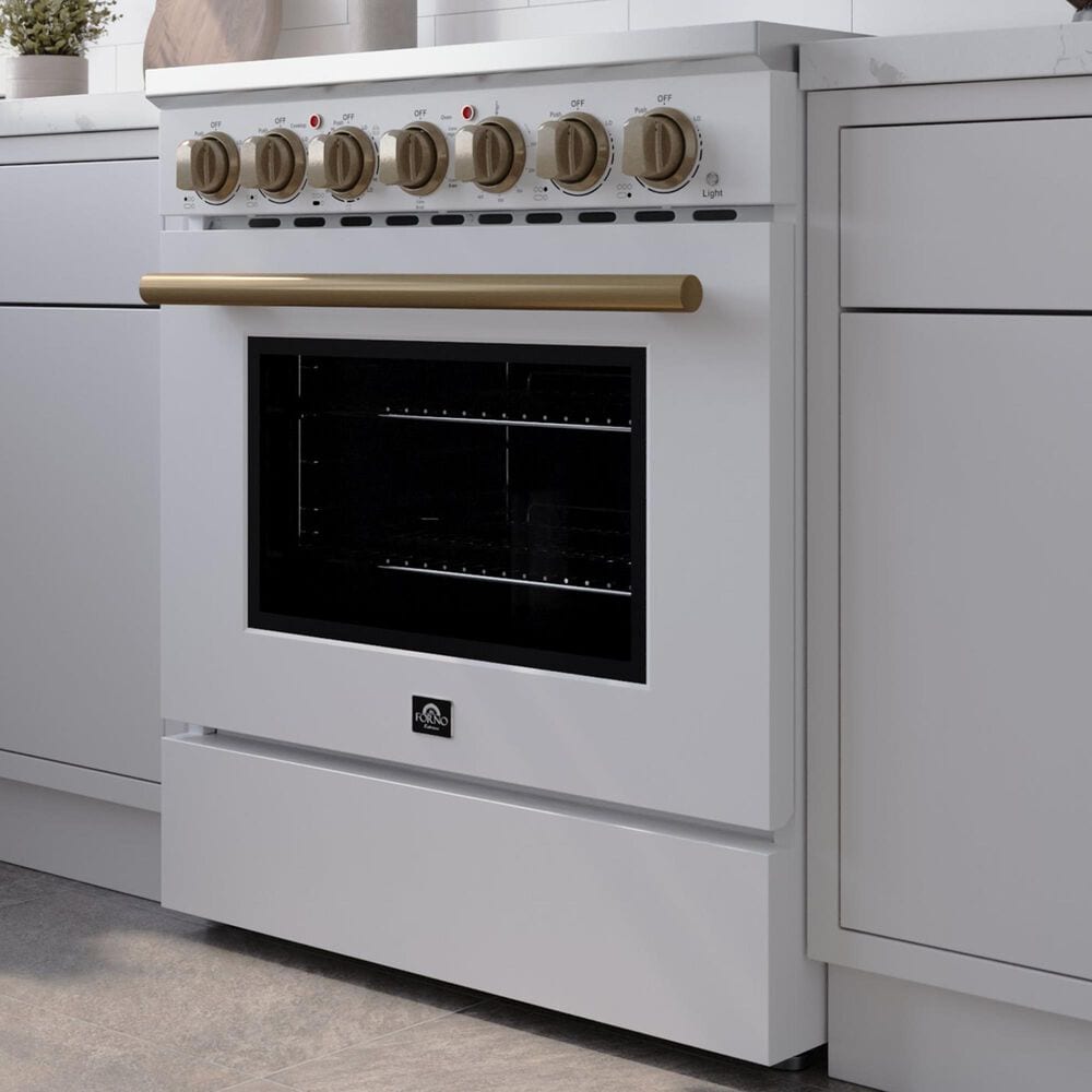Forno Paolo 30" Freestanding Electric Range in White, , large