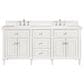 James Martin Vanities Lorelai 72" Double Vanity in Bright White with 3 cm Arctic Fall Solid Surface Top, , large