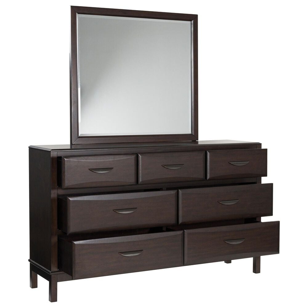 Ashley Vanmore 4-Piece Queen Storage Bedroom Set in Dark Brown, , large