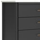 Ashley Cadmori 5-Drawer Chest in Matte Black and White, , large
