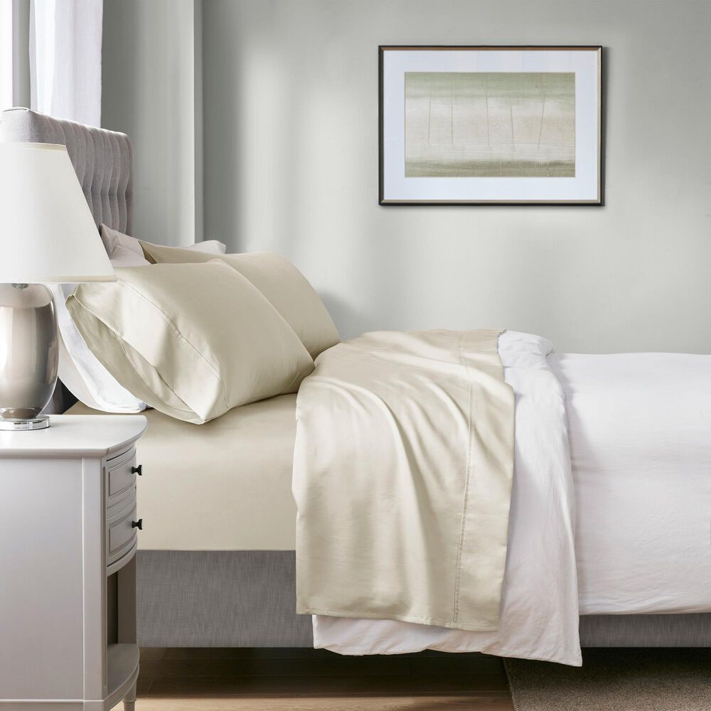 Beautyrest 1000 Thread Count 4-Piece Queen Sheet Set in Ivory, , large