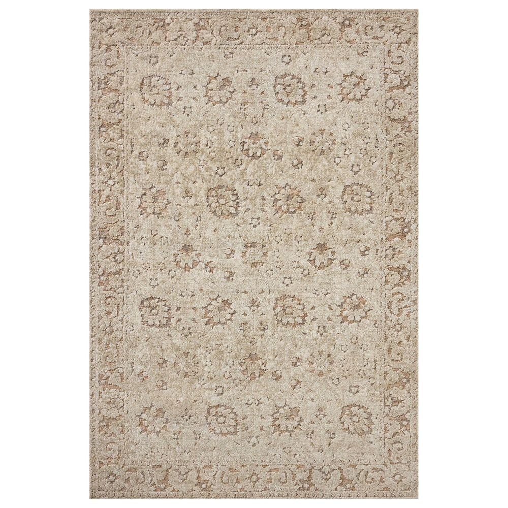 Loloi Percival Natural and Salmon 3"6" x 5"6" Area Rug, , large
