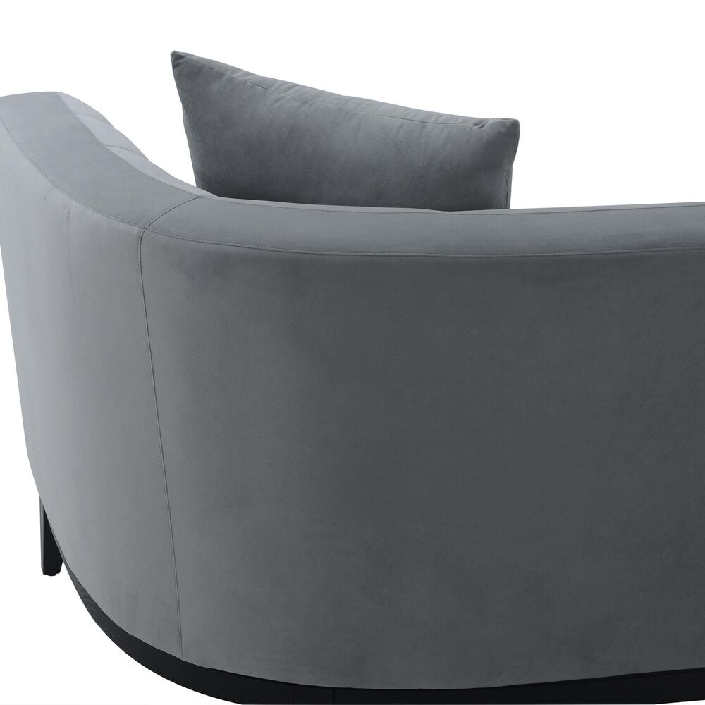 Blue River Melange Sofa in Gray Velvet, , large