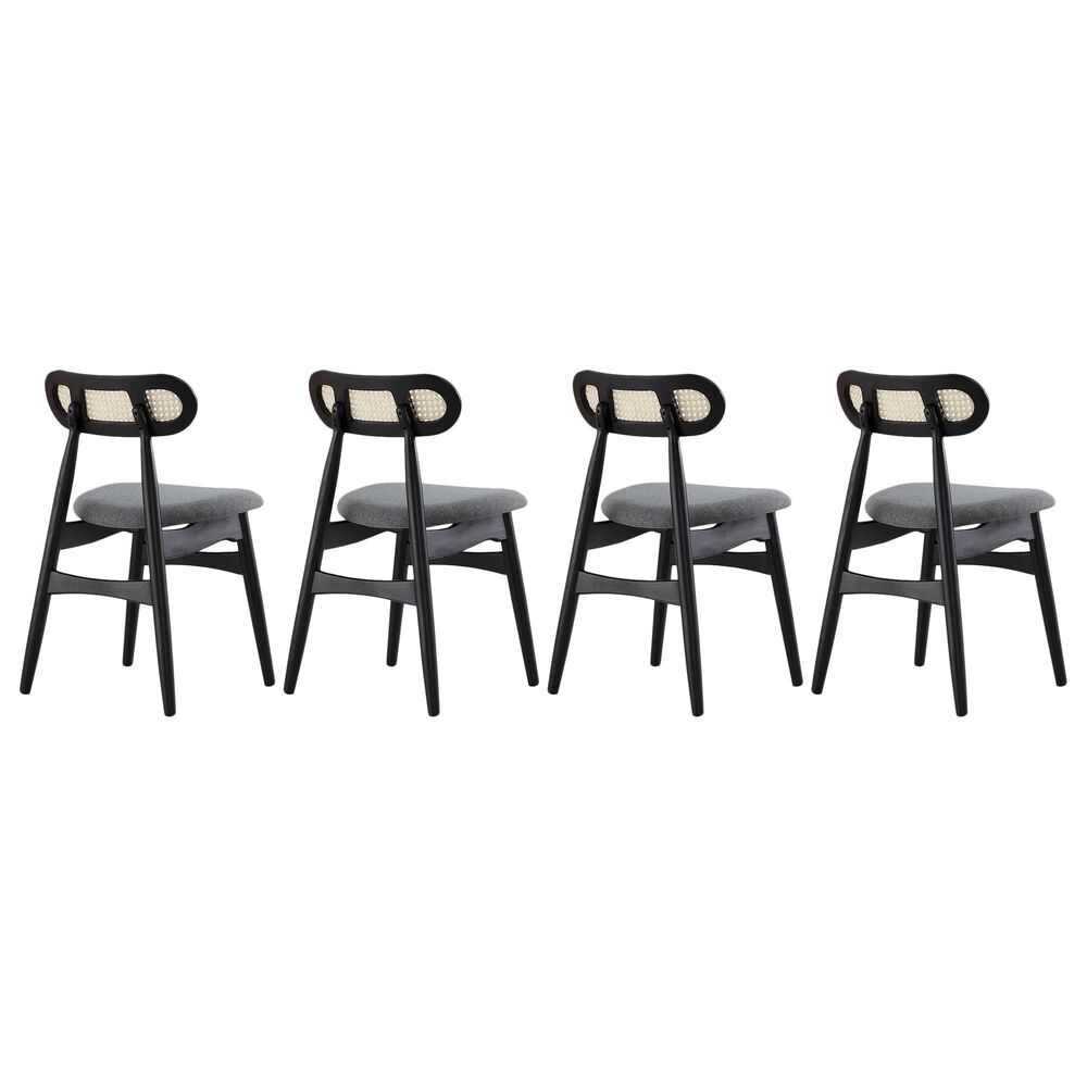 Dayton Colbert Side Chair in Black and Natural &#40;Set of 4&#41;, , large
