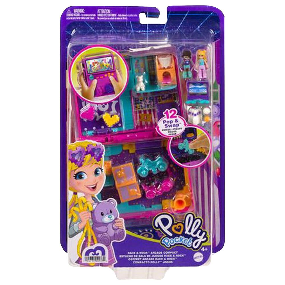 Polly Pocket Race and Rock Arcade Playset, , large