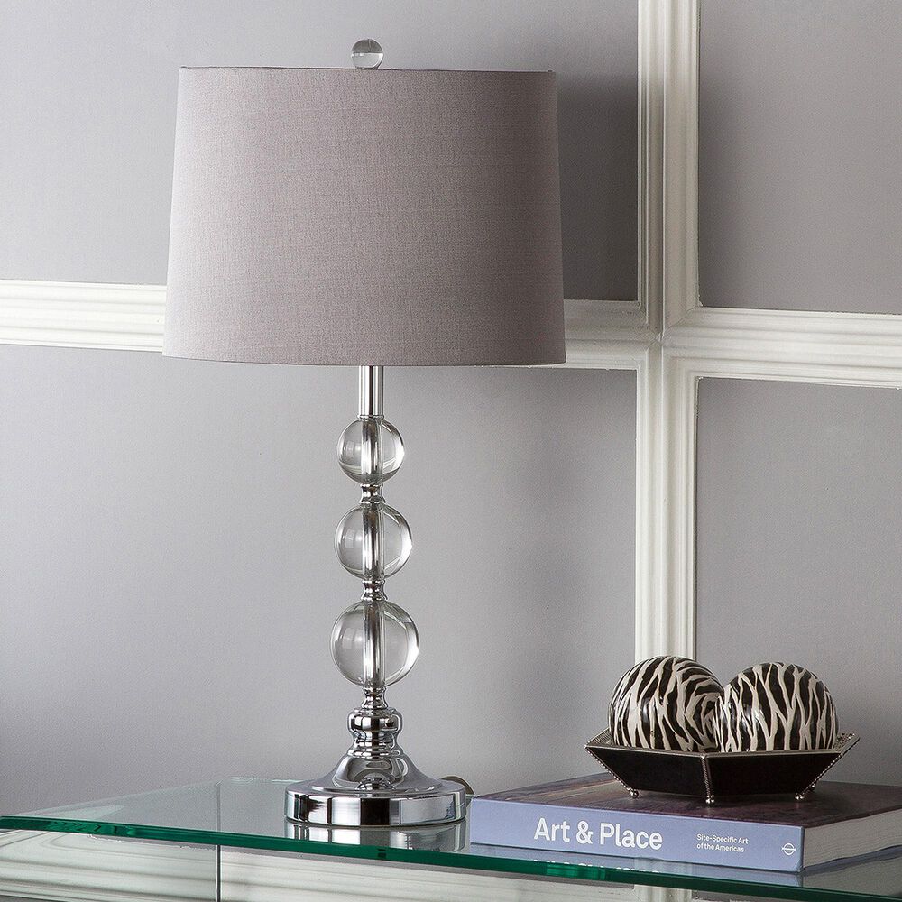 Safavieh Keeva Crystal Ball Lamp in Clear/Grey, , large