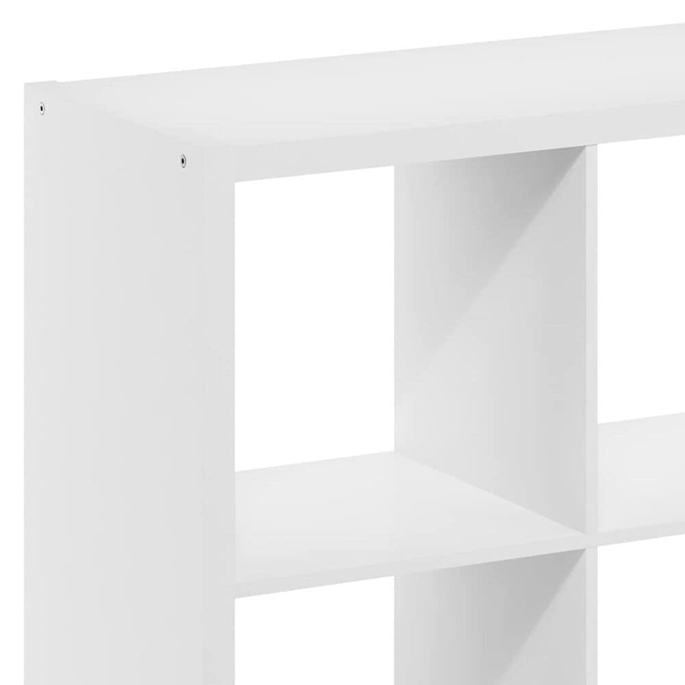 HOMLUX 6-Cube Reversible Open Back Bookshelf in White, , large