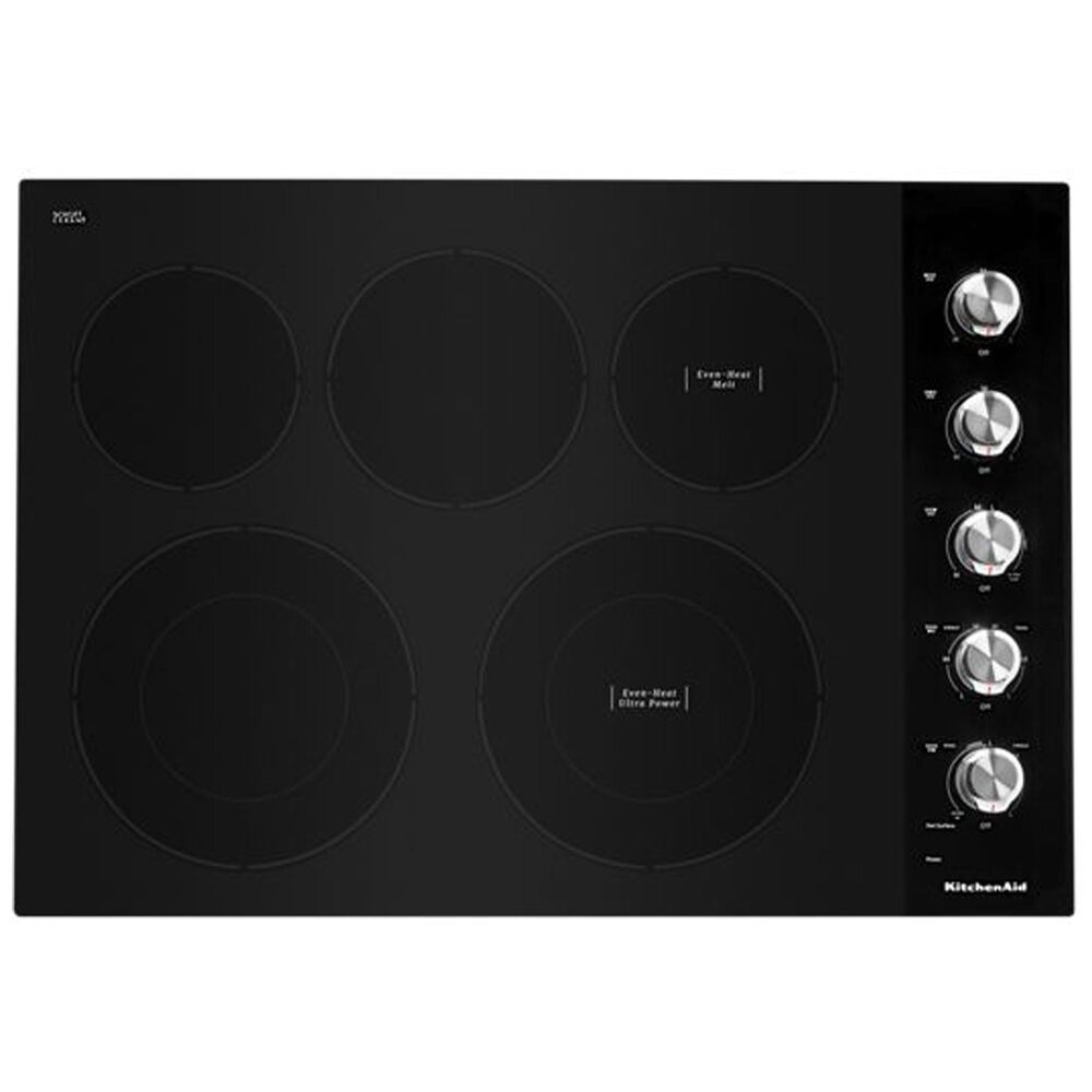 KitchenAid 30" Electric Cooktop in Black NFM