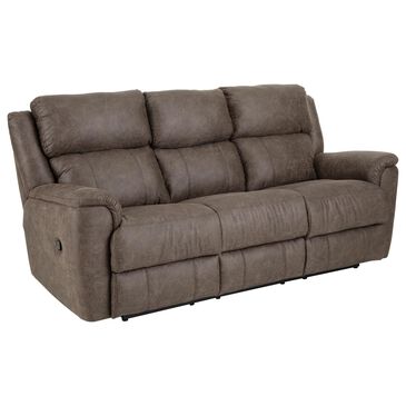 HomeStretch Milan Manual Reclining Sofa with Drop Down Table in Espresso, , large