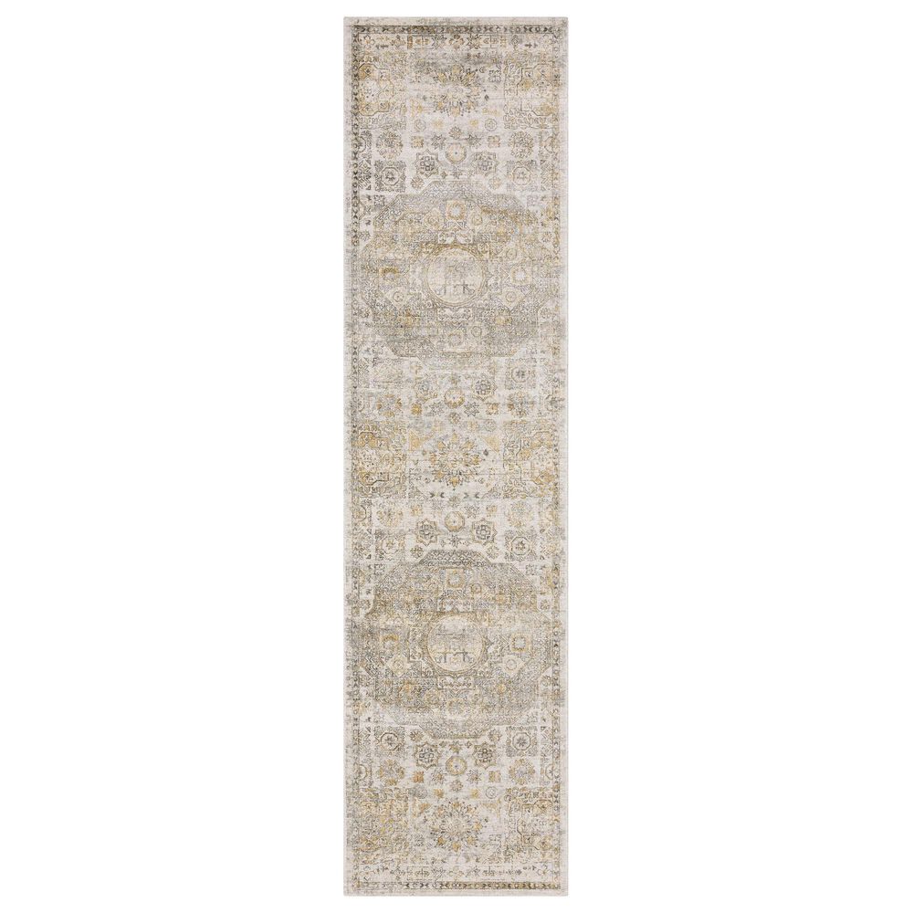 Oriental Weavers Windham Grey and Gold 2"6" x 10" Runner, , large