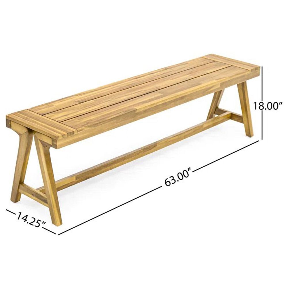 Hearth and Haven 3-Piece Outdoor Picnic Table Set in Teak, , large