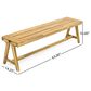 Hearth and Haven 3-Piece Outdoor Picnic Table Set in Teak, , large