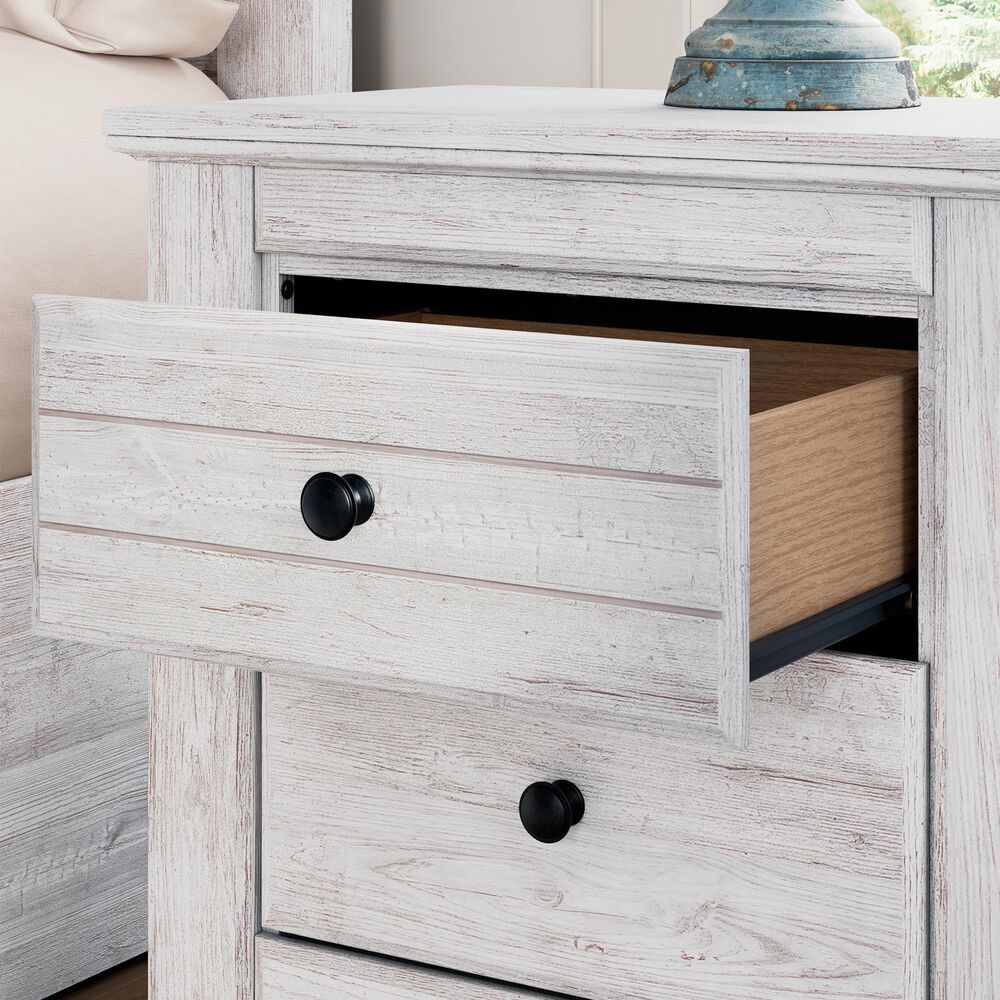 Ashley Makidern 2 Piece Queen Storage Bedroom Set with Six Drawers in Whitewash, , large