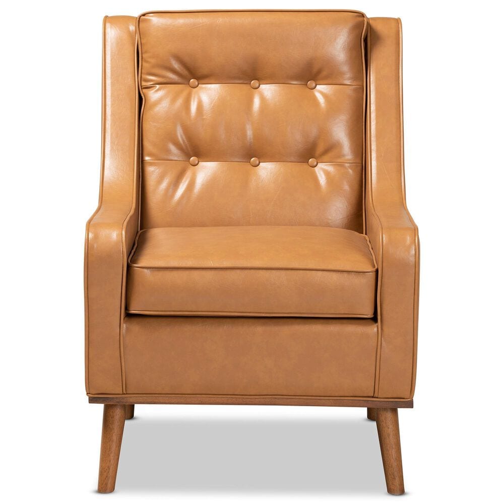 Baxton Studio Daley Arm Chair in Tan, , large