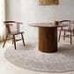Surya Masterpiece Cream, Medium Gray and Light Gray 6"7" Round Area Rug, , large