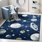 Safavieh Carousel CRK103 9" x 12" Navy and Ivory Kids  Area Rug, , large