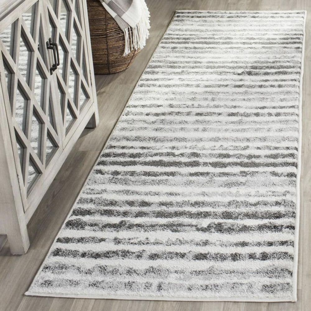 Safavieh Adirondack ADR126N 2"6" x 8" Ivory and Charcoal Runner, , large